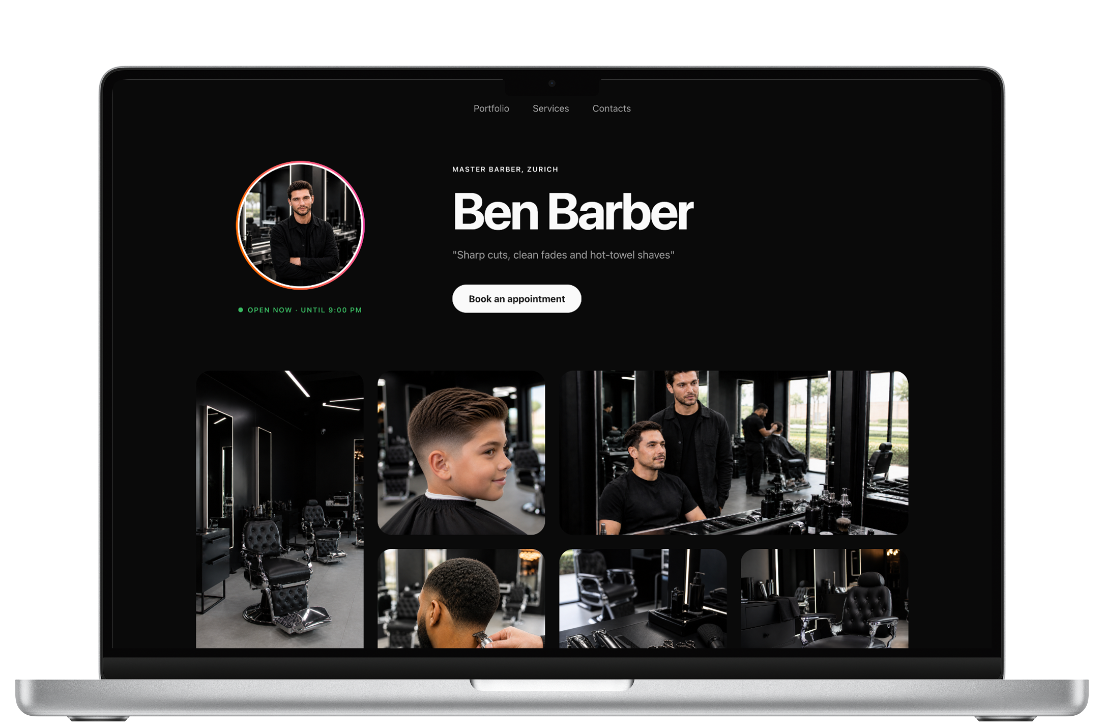 Booking page on a MacBook